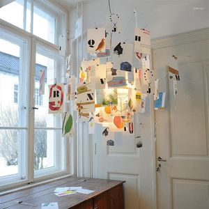Kroonluchters moderne hangende lampen po diy kroonluchter verlichting led E27 hanglamp plafondlicht voor levende eetkamer huisdecoratie