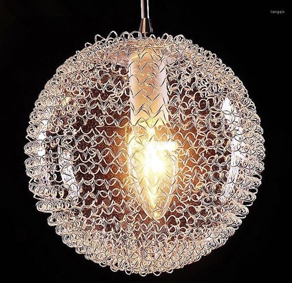 Lustres Moderne Grand Long Escalier E14 Boule Ronde 10 Lumières Lustres De Teto Verre Globle Pendentif Lampes Luminaire Luminaire