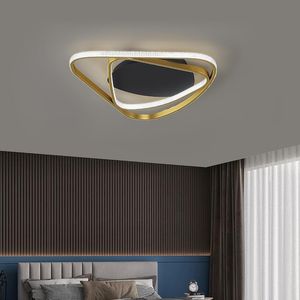 Candelabros Lámpara de techo LED moderna Interior Negro / Dorado para sala de estar Dormitorio Comedor Lámpara de estudio Accesorios de iluminación para el hogar