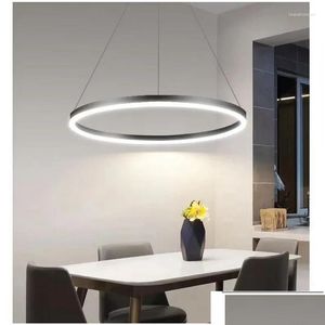 Kroonluchters Moderne Led Plafond Kroonluchter Cirkel Ring Glans Lamp Kamer Decor Voor Slaapkamer Keuken Eetkamer Opknoping Woondecoratie Drop