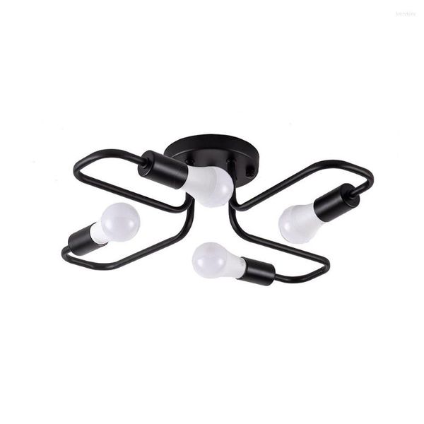 Candelabros de araña de techo LED modernos para sala de estar, dormitorio, comedor, estudio, accesorios de tuberías de oro blanco y negro