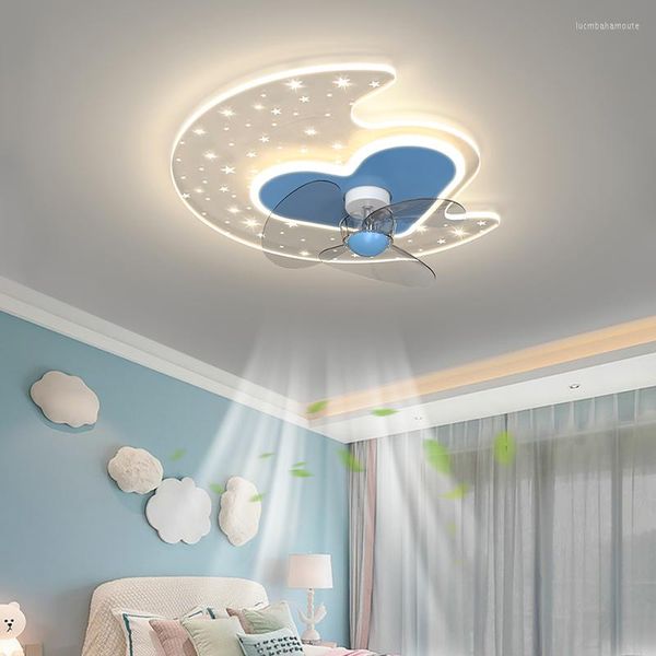 Lustres Moderne LED Ventilateurs De Plafond Salon Salle À Manger Chambre Ventilateur Lampe Enfants Avec Télécommande Lustre