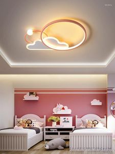 Lustres Plafond LED Moderne Lumière Pour Chambre D'enfant Luminaires Pépinière Enfants Bébé Garçon Fille Chambre Dessin Animé Intelligent