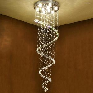 Lustres LED moderne lustre clair éclairage en cristal pour salle à manger plafonnier lampes suspendues décoration de la maison lumière