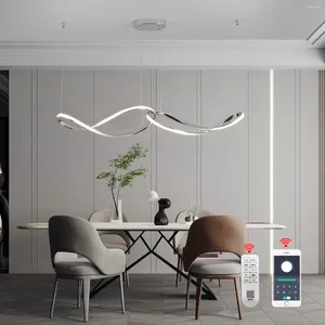 Kroonluchters moderne led kroonluchter keuken hangluchting voor eetkamer woonkamer slaapkamer lamp Alexa/app/afstandsbediening