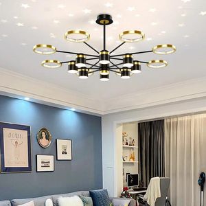 Lustres de lustre LED moderne salon chambre maison intérieur intérieur étoilé ciel romantique de décoration intérieure