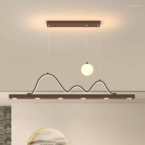 Kroonluchters Modern Led kroonluchter Noordse eenvoudige creatief licht luxe ontwerp Lange hangende lamp Geschikt voor restaurant- en keukenlampen