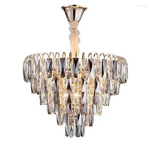 Chandeliers Chandelier Crystal LED moderne pour salon Round Dining Light Light Light Villa El Decoration Lighting