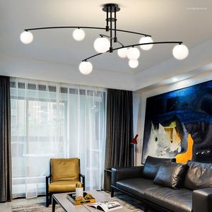 Kroonluchters Moderne Led Glazen Bol Art Plafond Kroonluchter Nordic Magic Bean Thuis Woonkamer Slaapkamer Decor Hanglamp Opknoping Lichtpunt