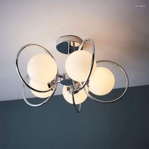Kroonluchters Modern Led Glass Plafond Light voor woonkamer eetkamer slaapkamer huis binnen chroom zilveren ontwerplamp armaturen