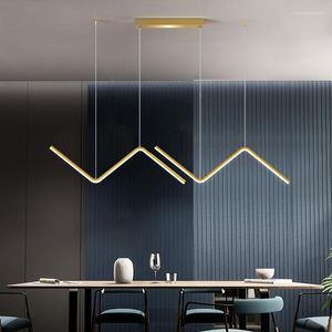 Kroonluchters Modern Led Hangende kroonluchter voor keuken eetkamer minimalistische ontwerpophanging hanger lamp interieur verlichtingsarmaturen