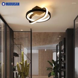 Lustres lumières intérieures LED modernes pour couloir de l'allée Balconie étude chambre salon des lampes à domicile blanc / noirs d'entrée 90-260v