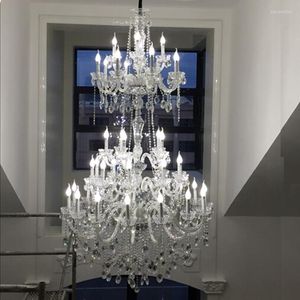 Kroonluchters Modern LED Transparant kristal kroonluchter licht voor woonkamer plafond armatuur indoor glazen materiaallampen