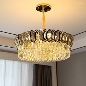 Kroonluchters moderne verlichting kroonluchter luxe kristallen lamp voor woonkamer dineren hoogwaardige goud LED -glans licht