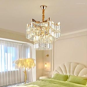 Lustres Décorations de salon modernes pour la maison lustre de luxe K9 cristal pendentif lumières chambre cuisine île luminaires