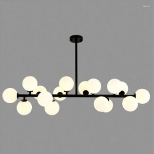 Kroonluchters Modern Loft Led Gold/Black Noordse woonkamer Hanglamp Restaurant Slaapkamer Hanglamp Bubble Ball Home Deco