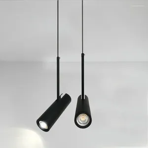 Lustres modernes angle long tube de cuisine réglable salle à manger lampe de chevet rotatif barreau de café
