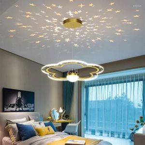 Kroonluchters Moderne Mooie LED Kroonluchter Lampen Voor Kinderkamer Studie Plafond Hanglampen Kinderkamer Slaapkamer Binnenverlichting Fixt282f