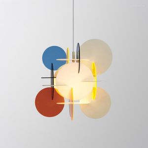 Lustres Lustre de luxe moderne créatif doré acrylique lampe chambre éclairage nordique Simple Restaurant décor à la maison Art