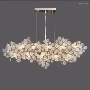 Kroonluchters moderne luxe creatief levende eetkamer glazen led kroonluchter persoonlijkheid eenvoudige ontwerper hanglampen slaapkamer studielampen