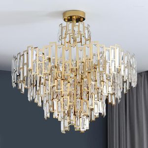 Lustres Moderne De Luxe Lustre En Cristal Luminaire Contemporain Lampe Pendentif Suspension Lumière Pour La Maison Restaurant Décor