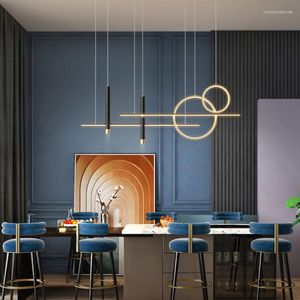 Lustres Lustre minimaliste moderne Table à manger Bar Café Lumière Lampes créatives de luxe