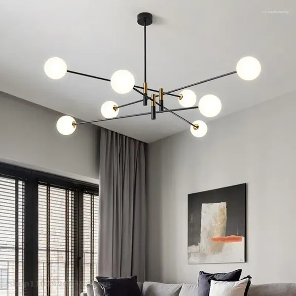 Lustres modernes minimalistes classiques moléculaires magiques haricot lustre vivant chambre lampe de chambre à coucher de chambre à coucher
