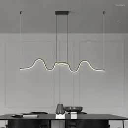 Kroonluchters Moderne minimalistische LED -plafond kroonluchter voor tafel eetkamer keukenbar hanglampverlichting suspensie indoor decoratieve lampen