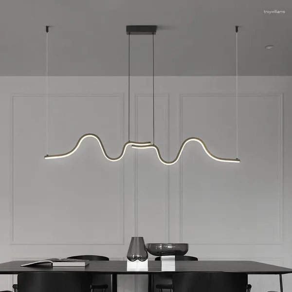 Candeliers Moderna de techo LED minimalista para una mesa comedor de comedor de cocina colgante suspensión lámparas decorativas de interior