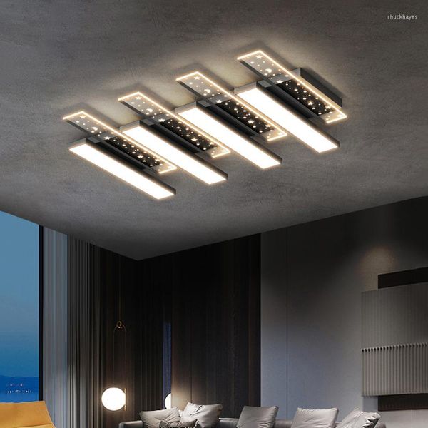 Lampadari Moderno E Minimalista Lampadario A LED Lampada Da Soffitto Per Ufficio Rettangolare Riunione Soggiorno Illuminazione Interna Di Casa Decorativa