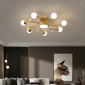 Kroonluchters Moderne Minimalistische LED Noordse plafondlamp Woonkamer Verlichting Creatieve slaapkamer Diningssfeersfeer interieur