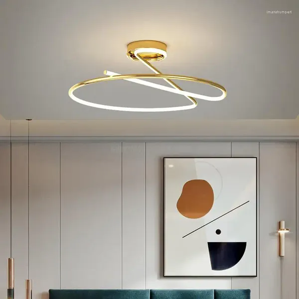 Candelabros Línea minimalista moderna Led Creativo Dormitorio en forma de corazón Lámpara de techo Personalidad Cálido Comedor Sala de estar