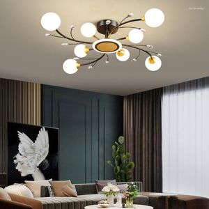 Lustres moderne nordique lampe à LED maison salon salle à manger chambre éclairage lumières cristal verre décoration intérieure Luminaire