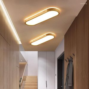 Kroonluchters Modern Noords houtontwerp Led kroonluchter voor woonkamer Slaapkamer Diningskeuken Aisle Corridor Corridor Plafond Lamp Strip G9 Licht