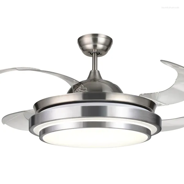 Lustres Moderne rétractable lame ventilateur de plafond lumière LED lustre salle à manger lampe luminaire Suspension PA0482