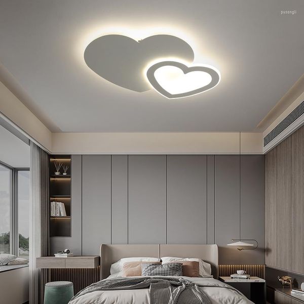 Lámparas de araña modernas y románticas con forma de corazón para sala de estar, comedor, dormitorio, restaurante, lámparas para decoración del hogar, accesorios de iluminación AC 90-260V