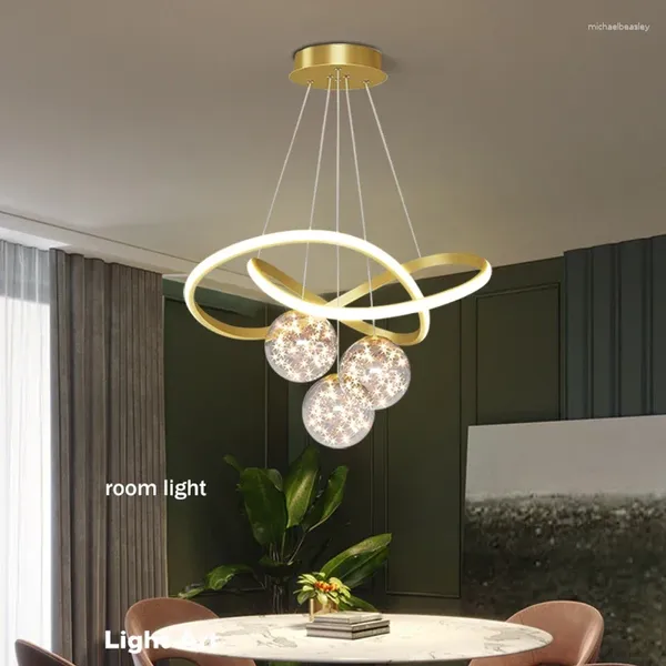 Lustres modernes simples boule de verre pour salle à manger salon cuisine île chambre décor à la maison suspension lampe luminaires intérieurs