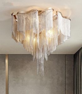 Lustres moderne gland lustre éclairage LED E12 luxe or chaîne plafond intérieur salon intérieur Villa lampe