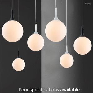 Lustres modernes gouttelettes d'eau lustre lampe boule de verre blanc Loft LED pour salon décor à la maison noir corne luminaires