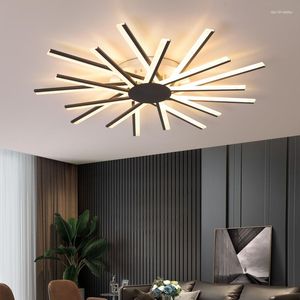 Lustres Moderne Blanc Led Lustre Pour Salon Chambre Maison Branche Acrylique Plafond Éclairage Avec Contrôle Intérieur Décoration Luminaires