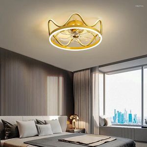 CHANDELIERS NORDIC CHAMP Decor Lights LED pour chambre de plafond ventilateur de lampe de lampe de lampe de lampe avec télécommande