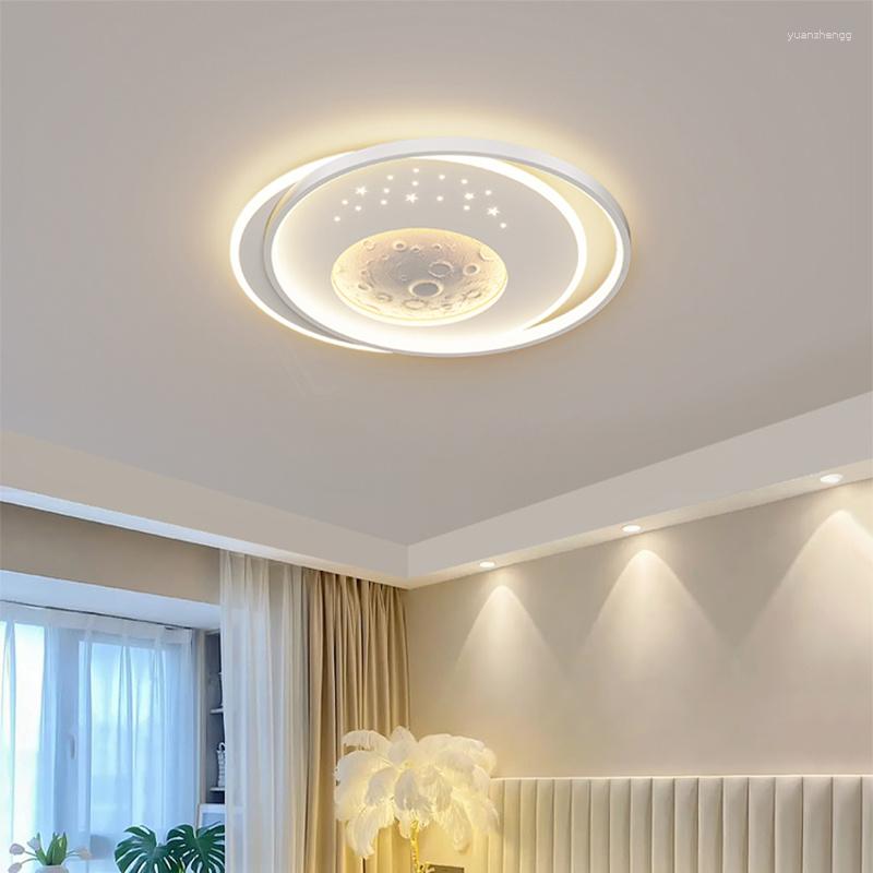Chandeliers Nordic Bedroom LED Ceiling Minimalist Home Personlized Moon Decor For Children's Room Balcony Aisle Living Lamp