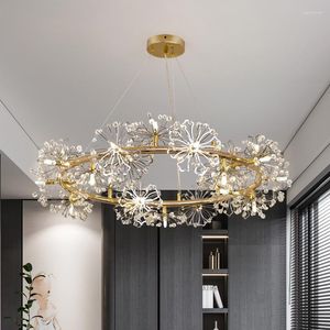 Lámparas de araña biomiméticas nórdicas, candelabro de pétalos para sala de estar, comedor, dormitorio, lámpara colgante, decoración, accesorio de iluminación LED de cristal