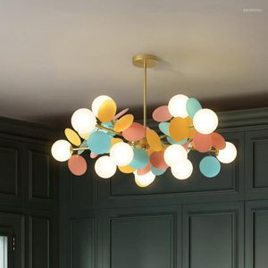 Chandeliers Nordic Chandelier Personality Colorful Cartoon Bedroom Lamp Modern Children's Room Boy Girl Lighting