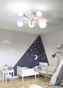 Lustres nordiques couleur chambre d'enfant, chambre à coucher, salle à manger, étude, décoration de la maison, éclairage Design d'intérieur, luminaires pour garçons et filles