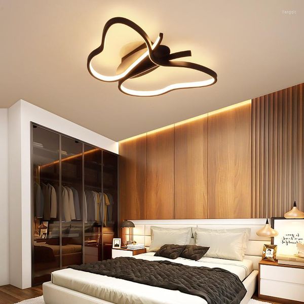 Candelabros nórdicos creativos mariposa círculo para dormitorio sala de estar restaurante iluminación dorado negro luces de techo