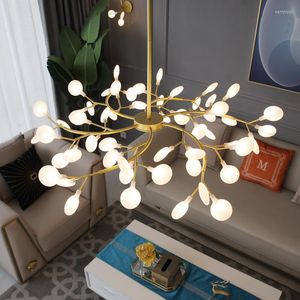 Lustres Nordic Design luciole lustre pour fille chambre fleur suspension salon blanc/fumée gris/clair acrylique éclairage