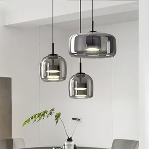 Lustres Design nordique LED salle à manger restaurant cuisine lampe suspendue lustre en verre chambre chevet décor lampes suspendues