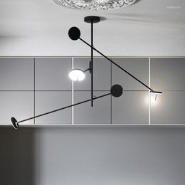 Kroonluchters Noordse ontwerper LED PLADING LAMP LAMP MEERTELLIJKE Roteerbare glans hanger hangende woontafel Kamer