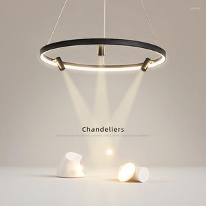 Kroonluchters Noordse eetkamer kroonluchter met spotlichten Creatief Living Ronde Ronde Ronde Slaapkamer Tafel Hangende Lamp Luster